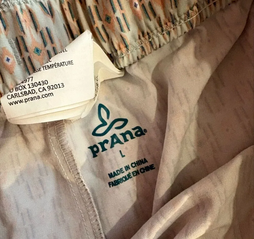 Prana Shorts Women’s Mariya Aqua Wave Puebla size L